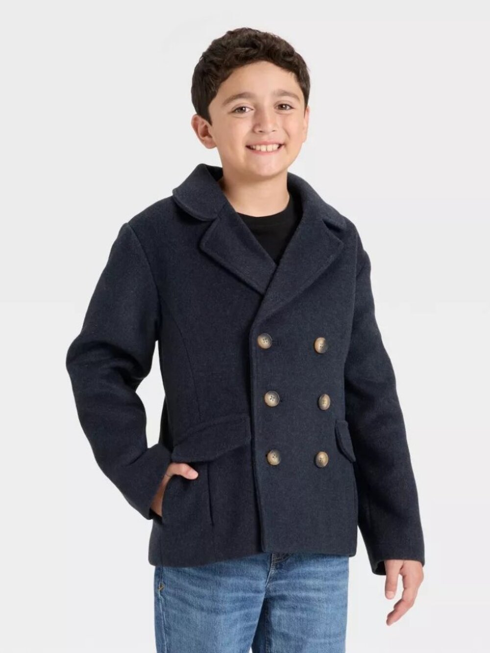 NWOT Cat & Jack Double Breasted Peacoat Jacket-Medium